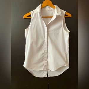 White button down vest